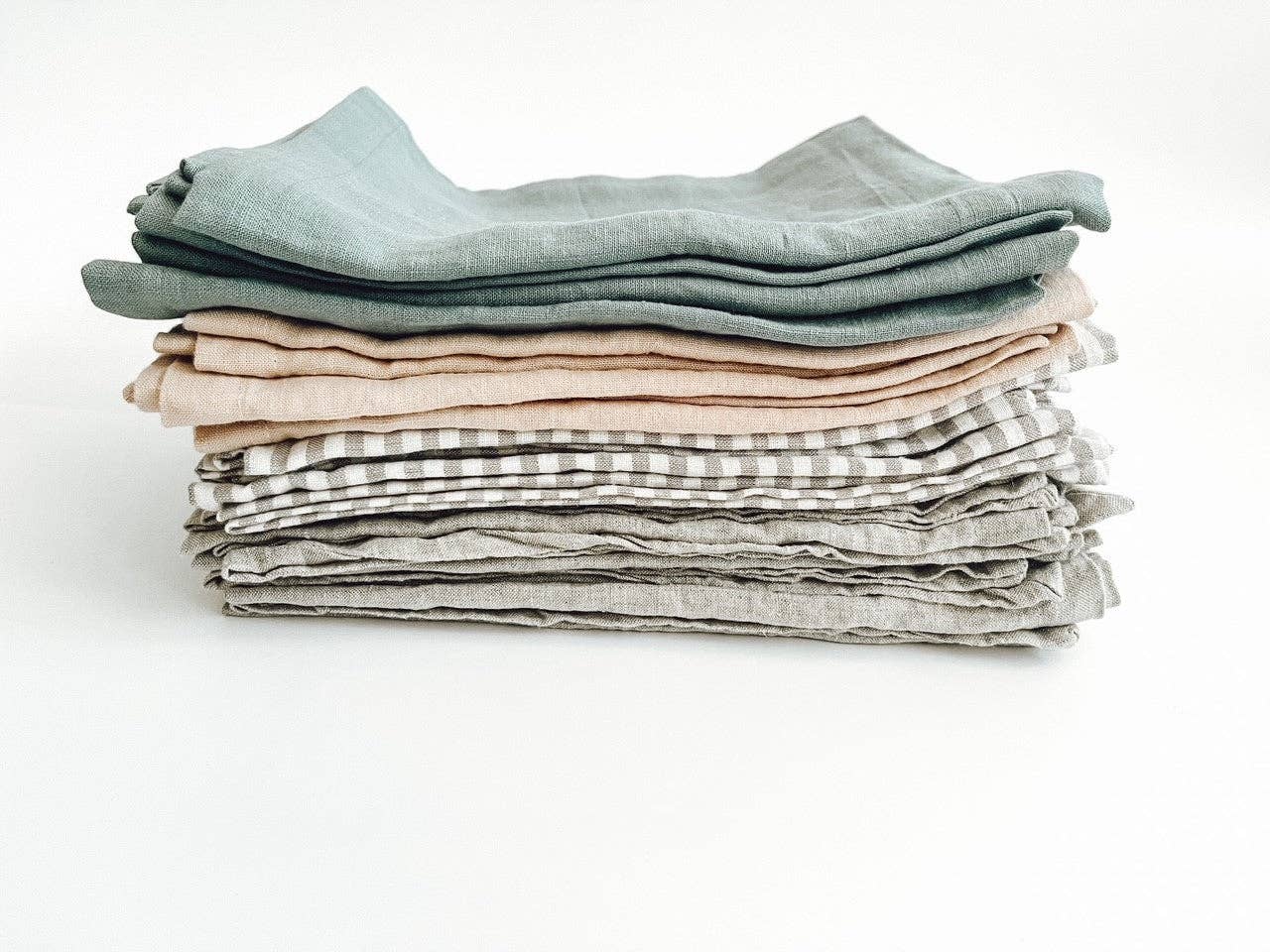 Mama And Tochter Pure French Linen Tea Towel - Grey Stripe