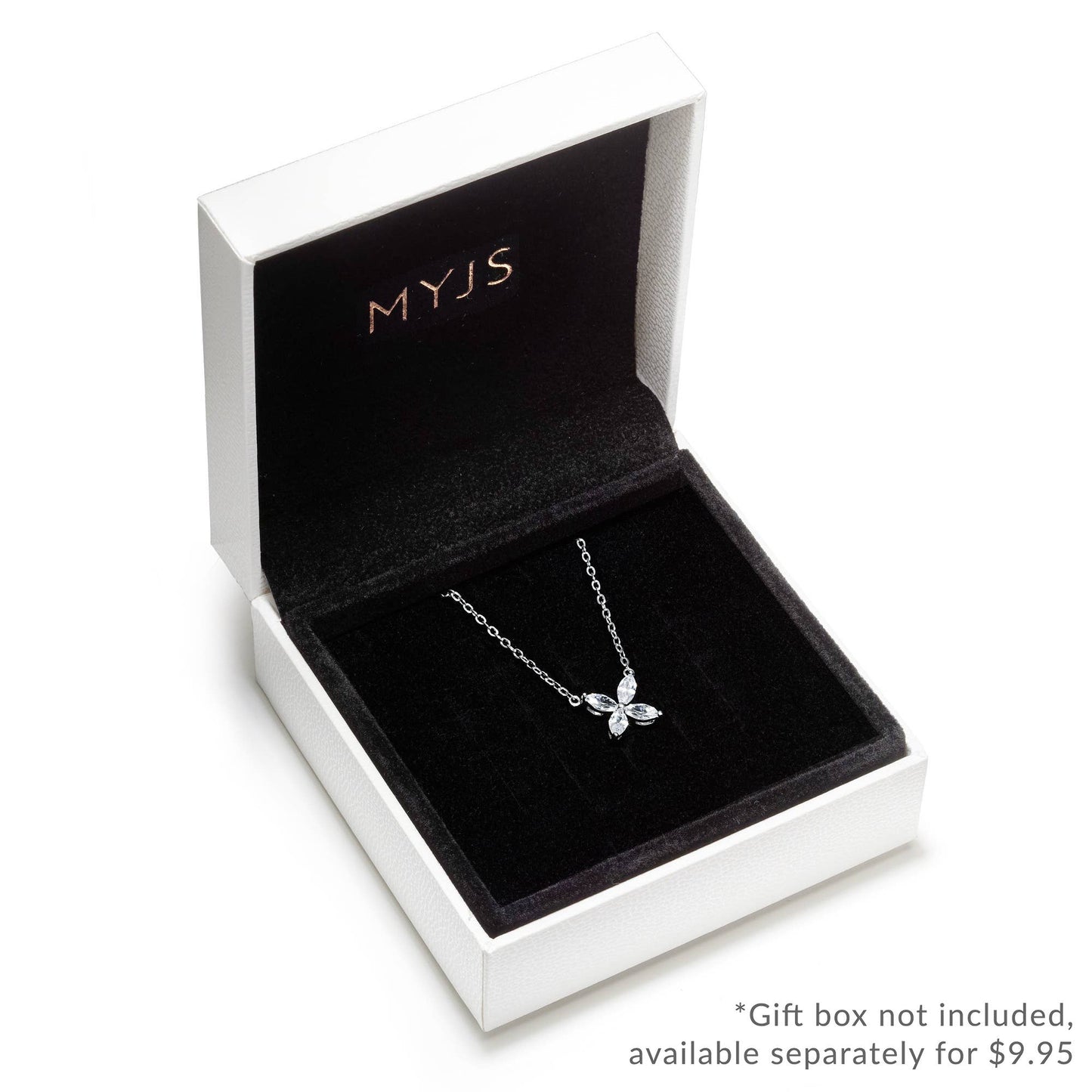 MYJS Victoria Flower Marquise Rhodium Plated Bridal Gift