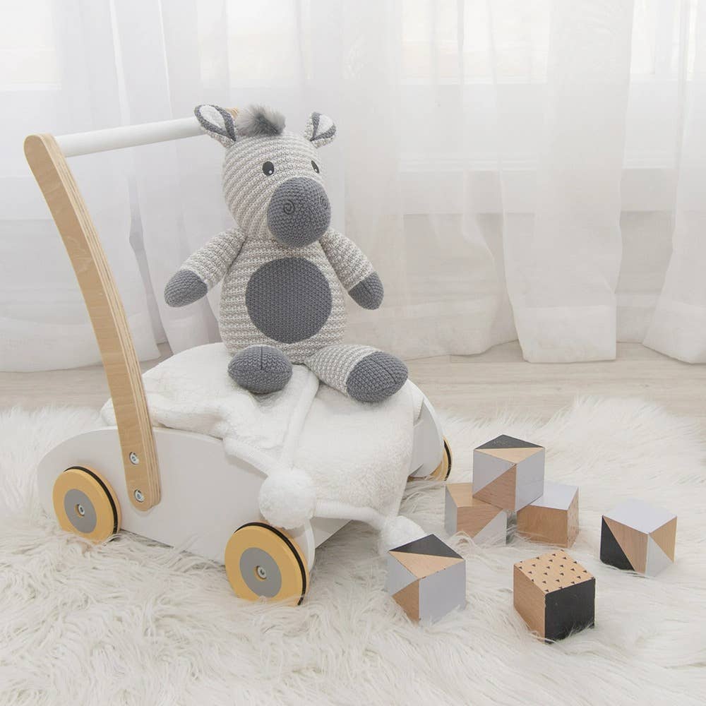 Living Textiles Zac the Zebra Knitted Toy
