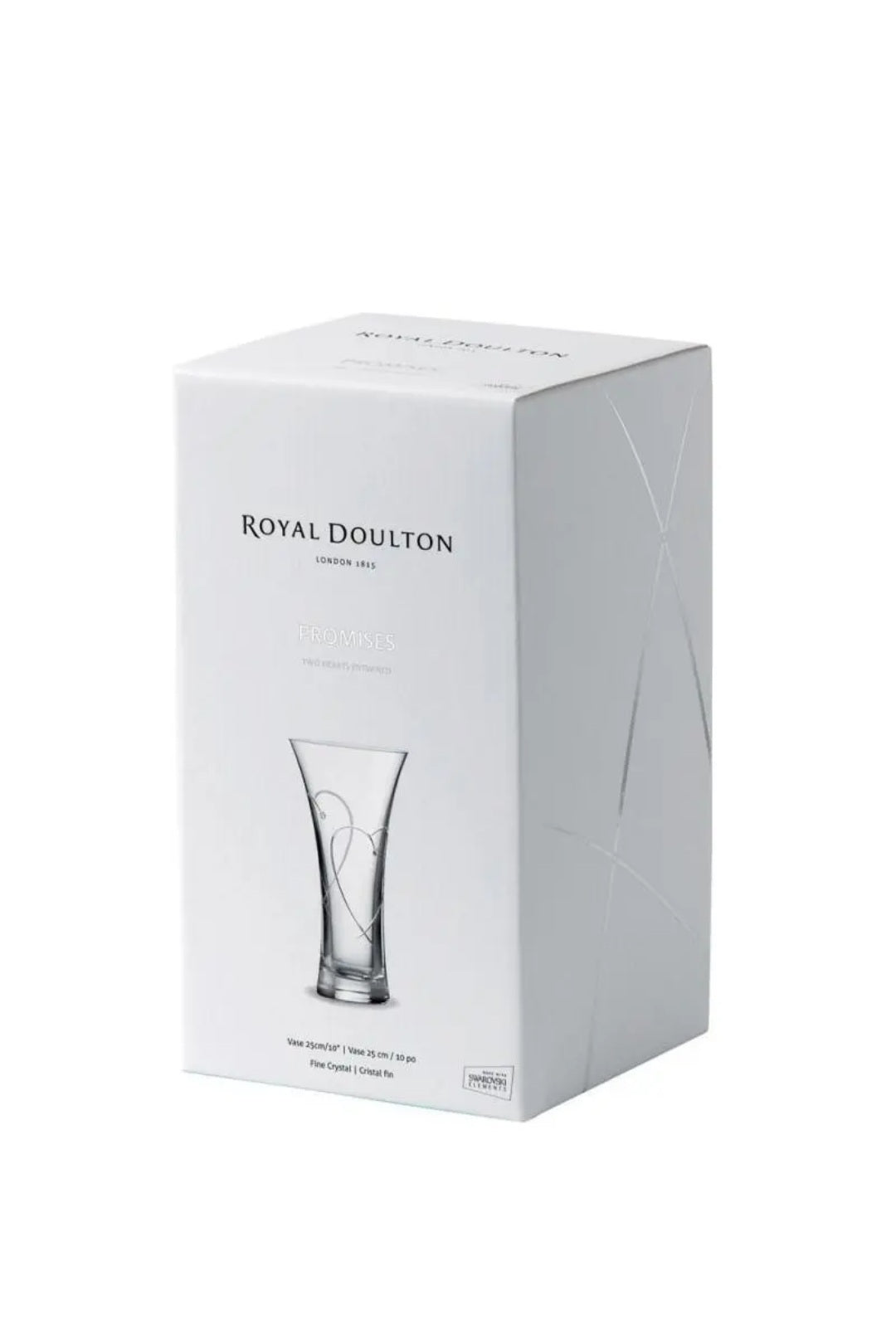 Royal Doulton Promises Two Hearts Vase 25cm