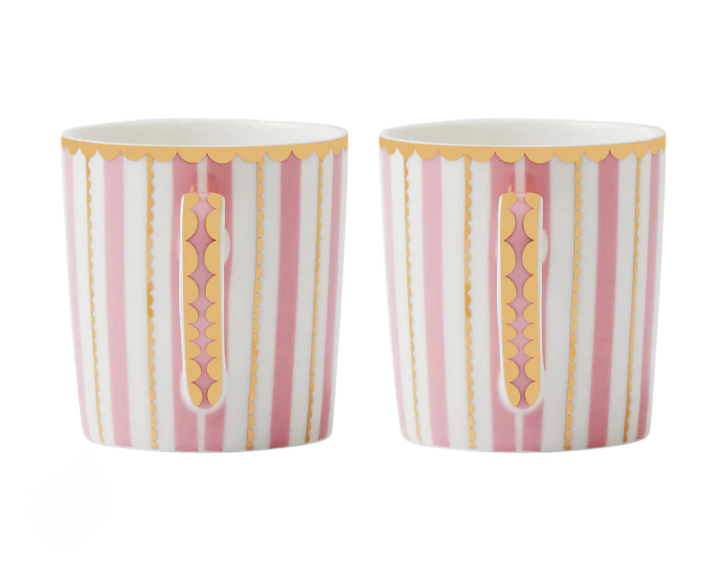 Maxwell & Williams Teas & C`s Regency Demi Cups and Saucers 100ml Set of Two Pink & Gold