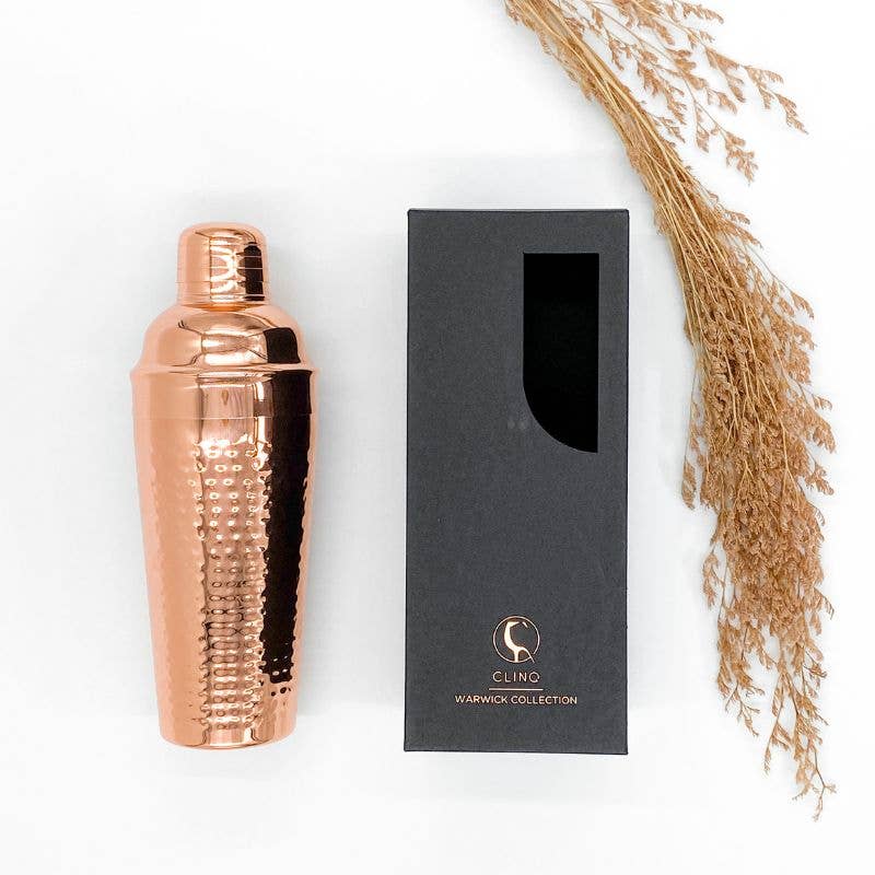 Clinq Hammered Copper Cocktail Shaker
