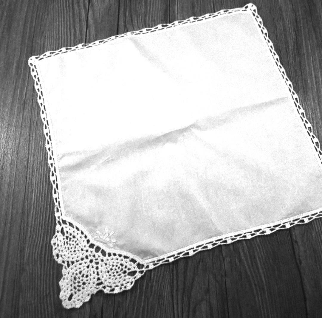 "With Love" Ladies Lace Hankerchief
