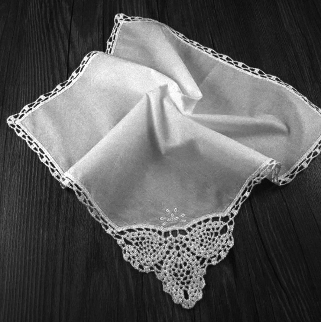 "With Love" Ladies Lace Hankerchief