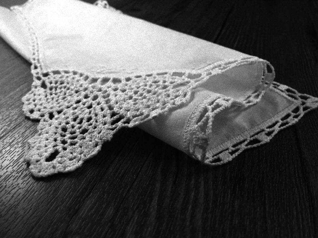 "With Love" Ladies Lace Hankerchief