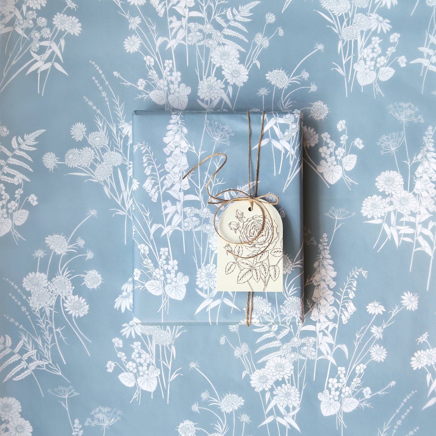 Typoflora Tissue Paper - Wildflowers in Blue: 4 Sheet Pack