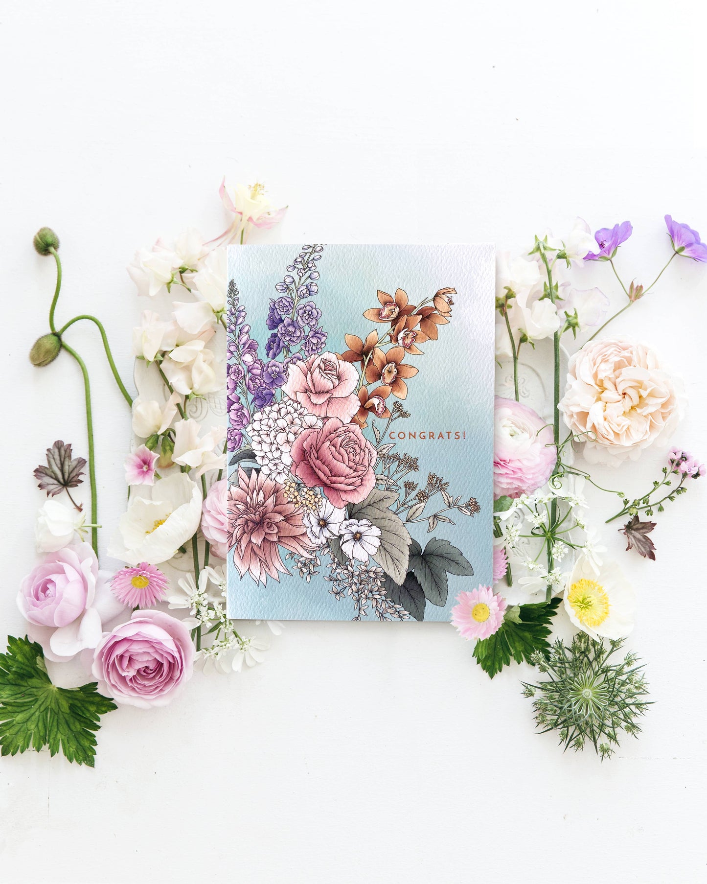 Typoflora Garden Congrats Card