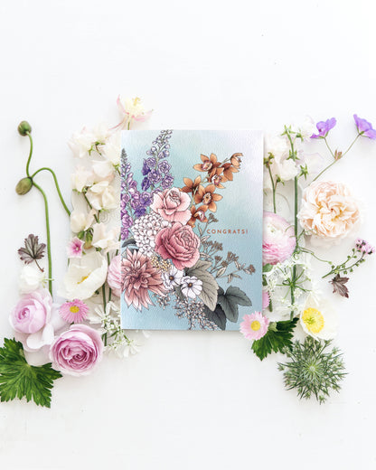 Typoflora Garden Congrats Card