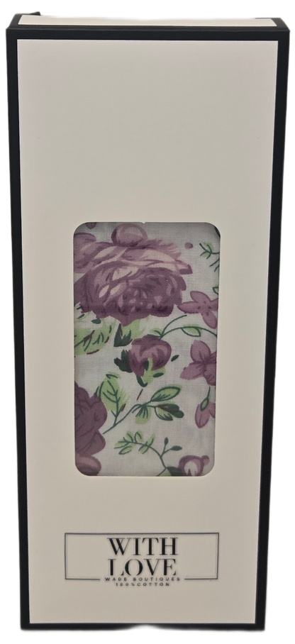 'With Love" Floral Hankerchief 3pc set