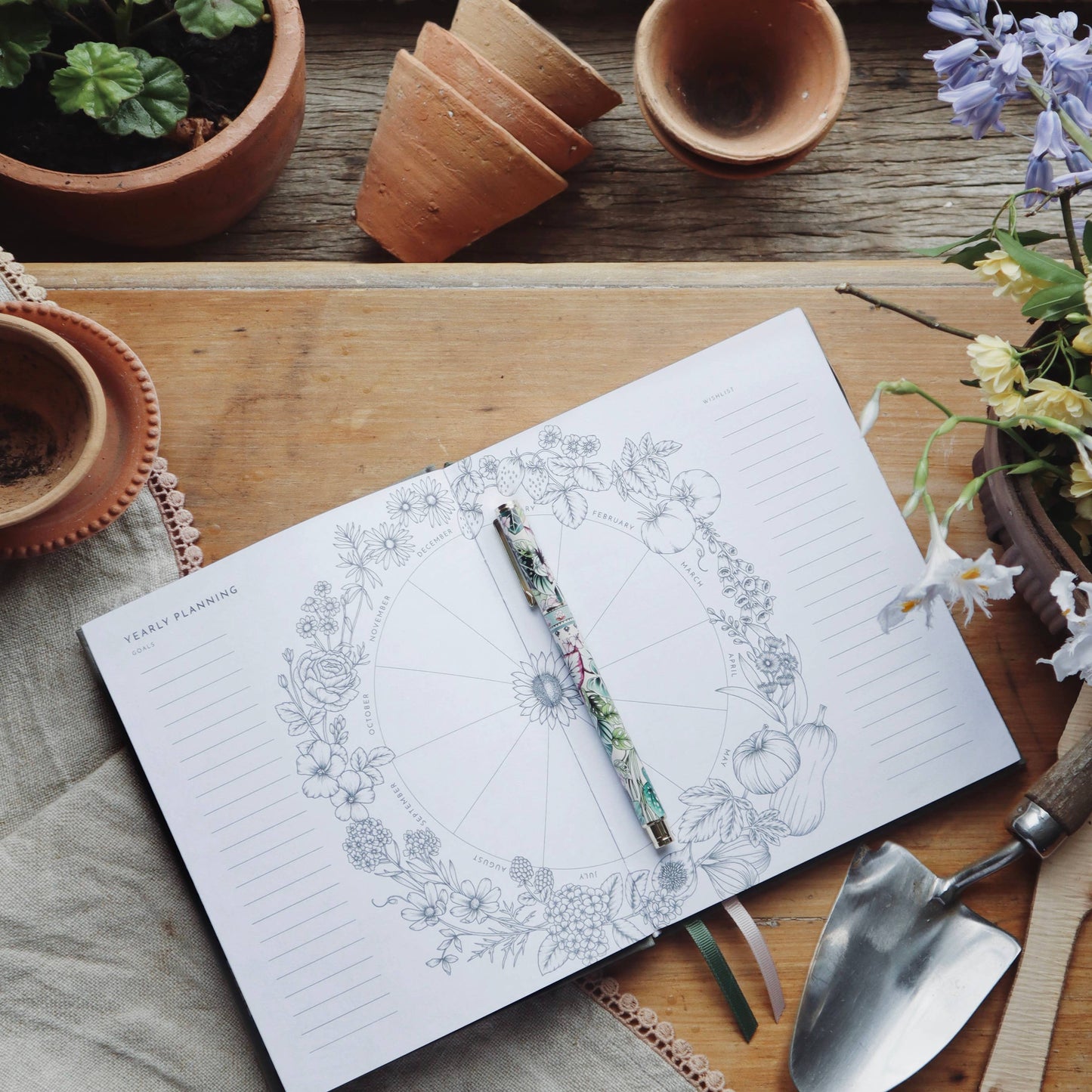 Typoflora Planner Grow - Garden | Olive