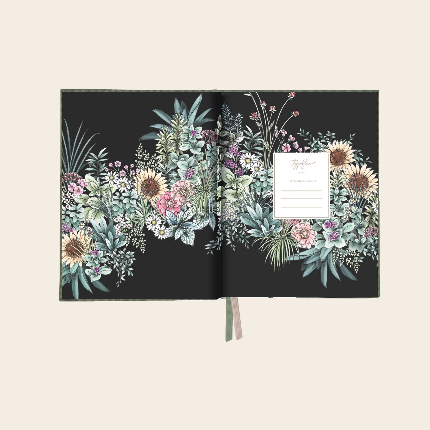 Typoflora Planner Grow - Garden | Olive