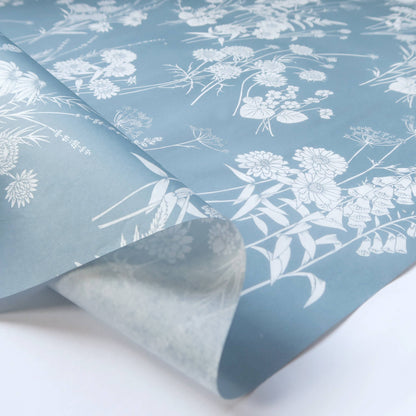Typoflora Tissue Paper - Wildflowers in Blue: 4 Sheet Pack