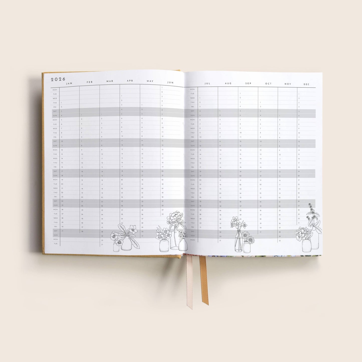 Typoflora 2026 PLANNER ALWAYS FLOWERS | HONEY