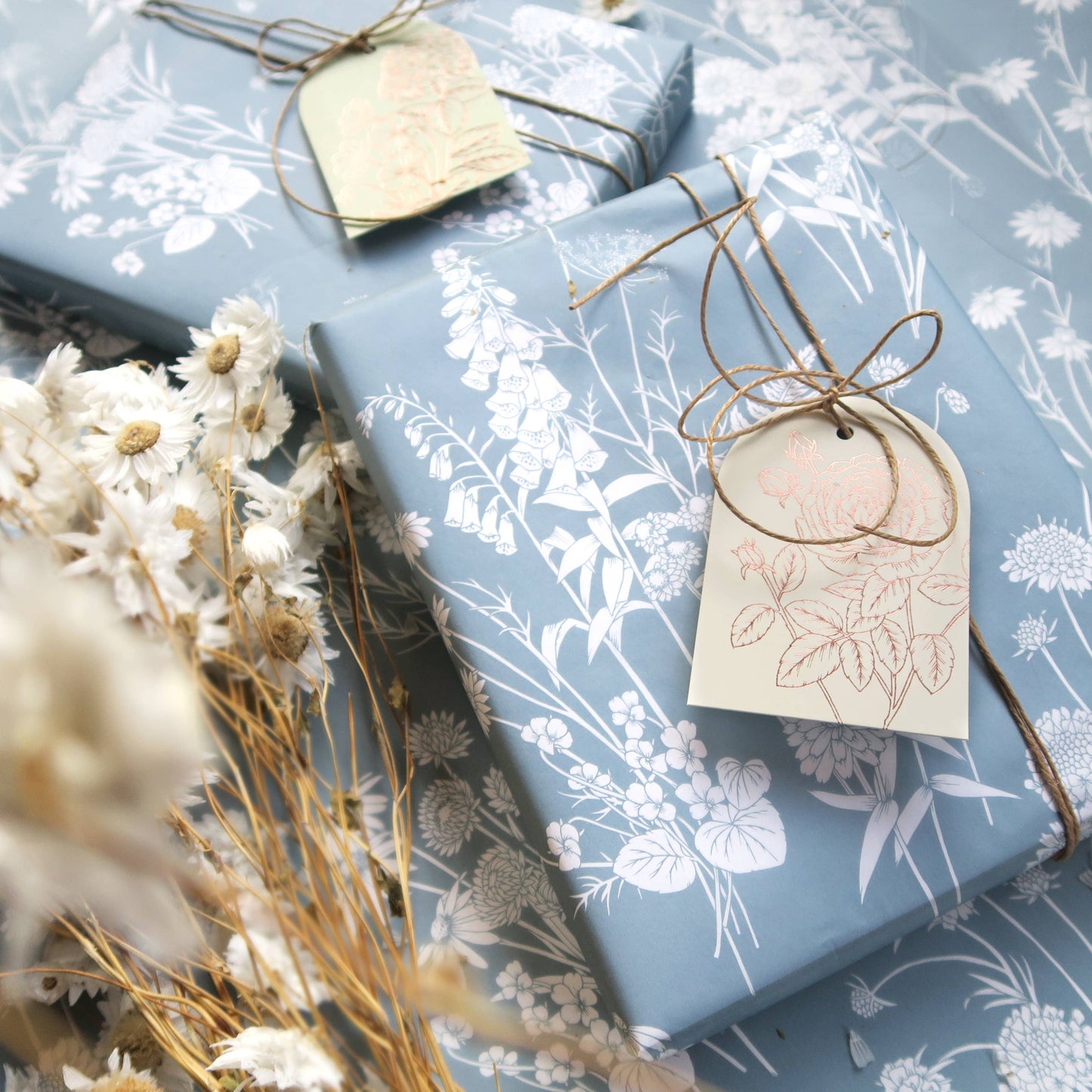 Typoflora Tissue Paper - Wildflowers in Blue: 4 Sheet Pack