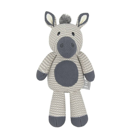 Living Textiles Zac the Zebra Knitted Toy