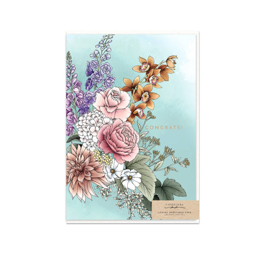 Typoflora Garden Congrats Card