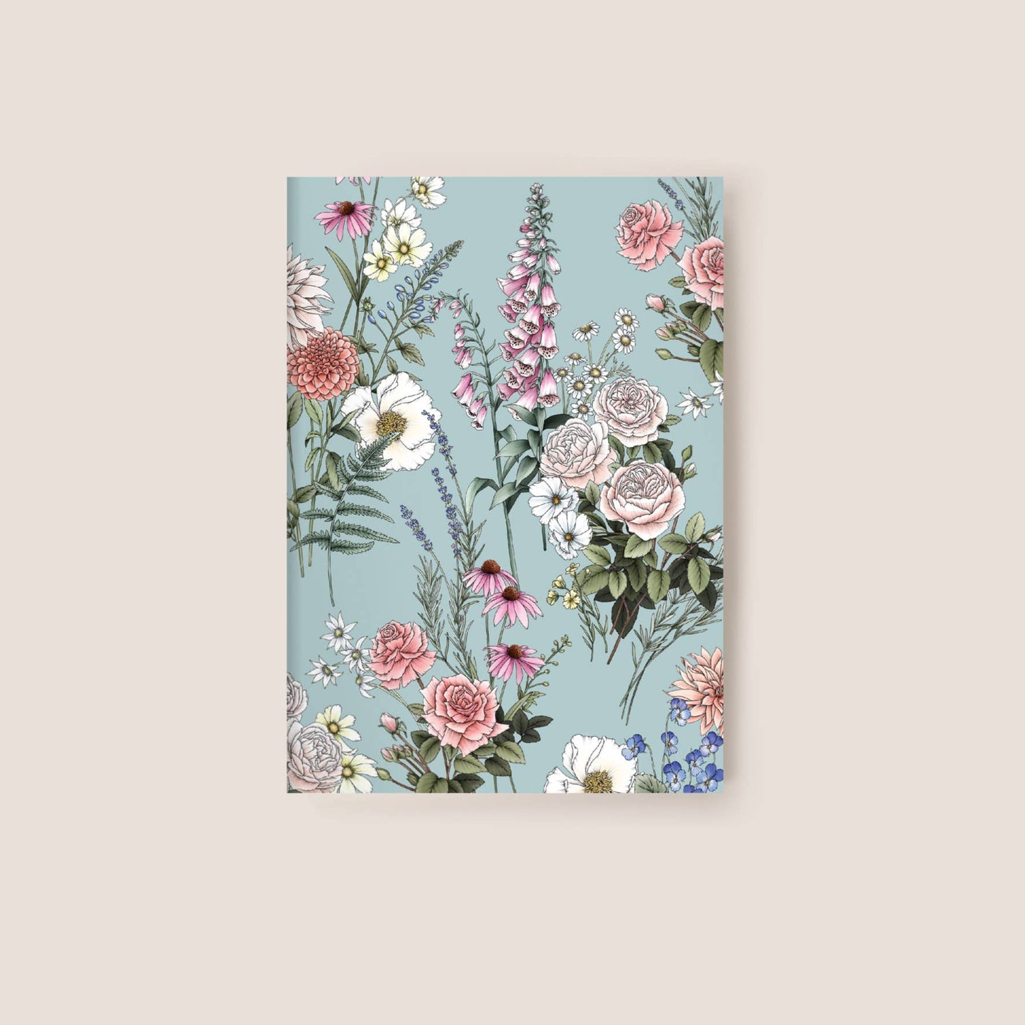 Typoflora Pocket Notebook - Garden Party Blue