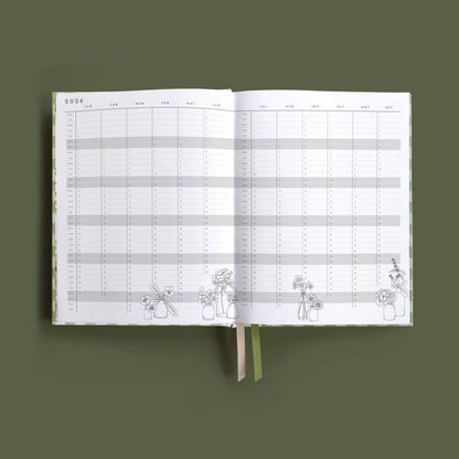 Typoflora 2026 PLANNER ALWAYS FLOWERS  | SAGE