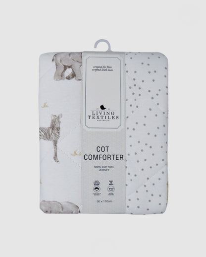 Living Textiles Quilted Cot Comforter - Savanna Babies