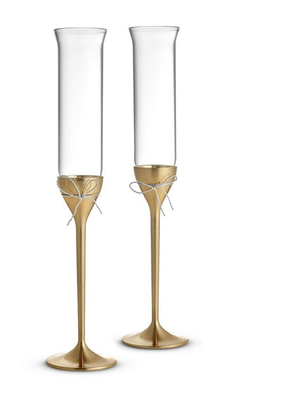 Vera Wang Wedgwood Love Knots Champaine Toasting Flutes