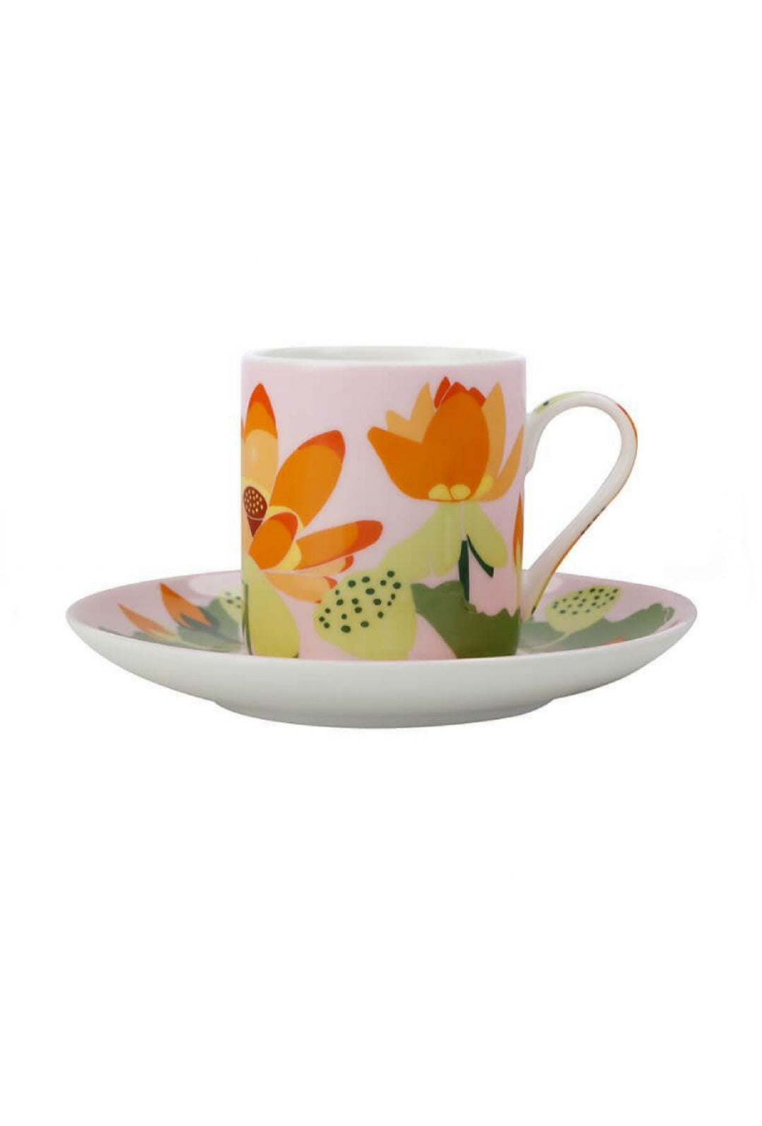 Maxwell & Williams: Royal Botanic Gardens Victoria Lotus Demi Cup & Saucer - Pink 100ml