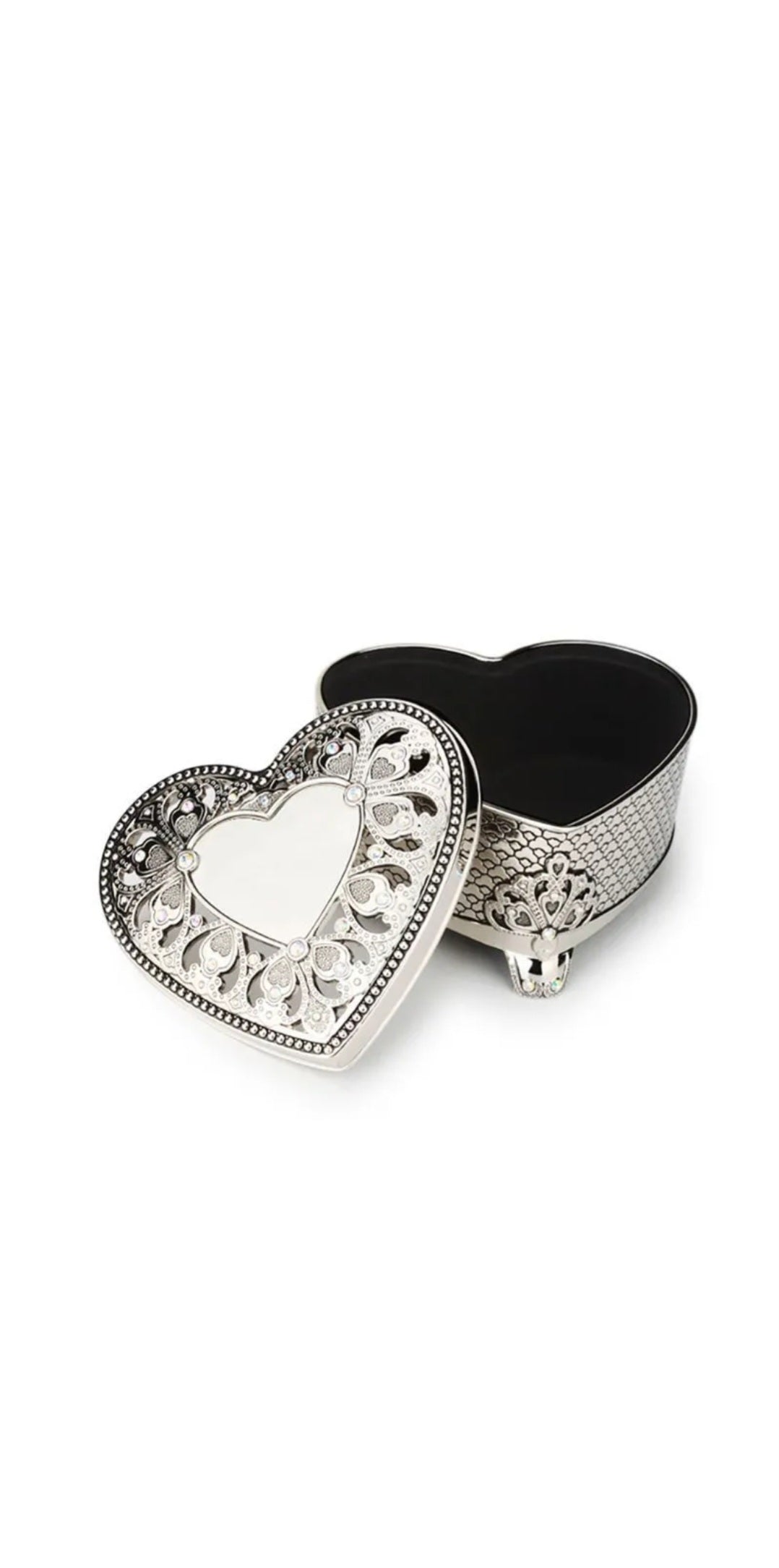 Whitehill Love Heart shaped Jewellery Box