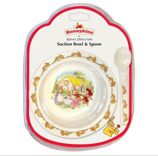 Royal Doulton Bunnykins Melamine Suction Bowl & Spoon Set