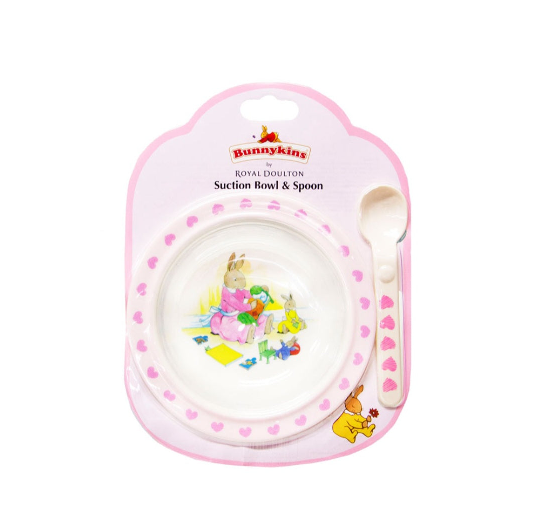 Royal Doulton Bunnykins Melamine Suction Bowl & Spoon Set