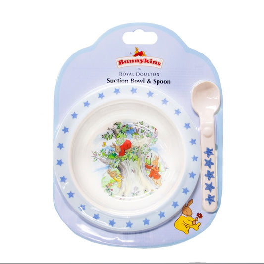 Royal Doulton Bunnykins Melamine Suction Bowl & Spoon Set (Stars)