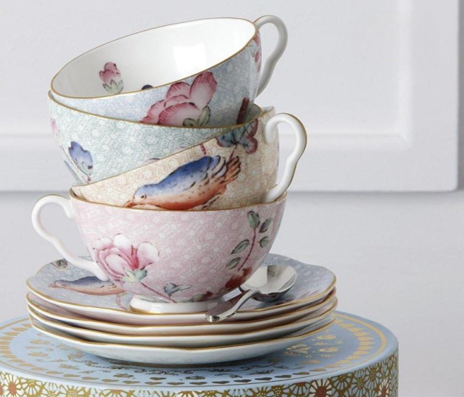 Wedgwood Cuckoo Blue Teacup and Saucer Set