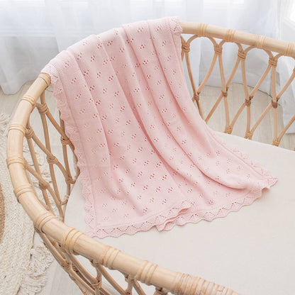 Living Textiles Bamboo/Cotton Heirloom Baby Blanket: `natural