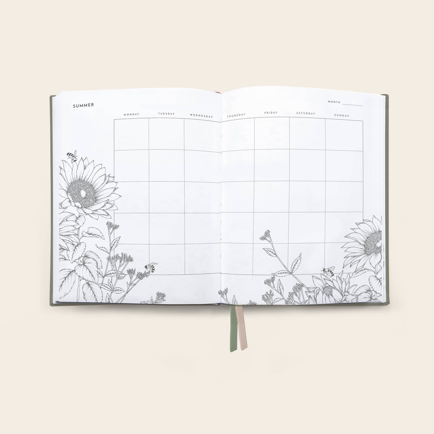 Typoflora Planner Grow - Garden | Olive