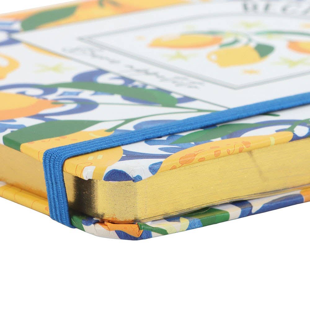 Italian Lemon Print A5 Paper Recipe Journal