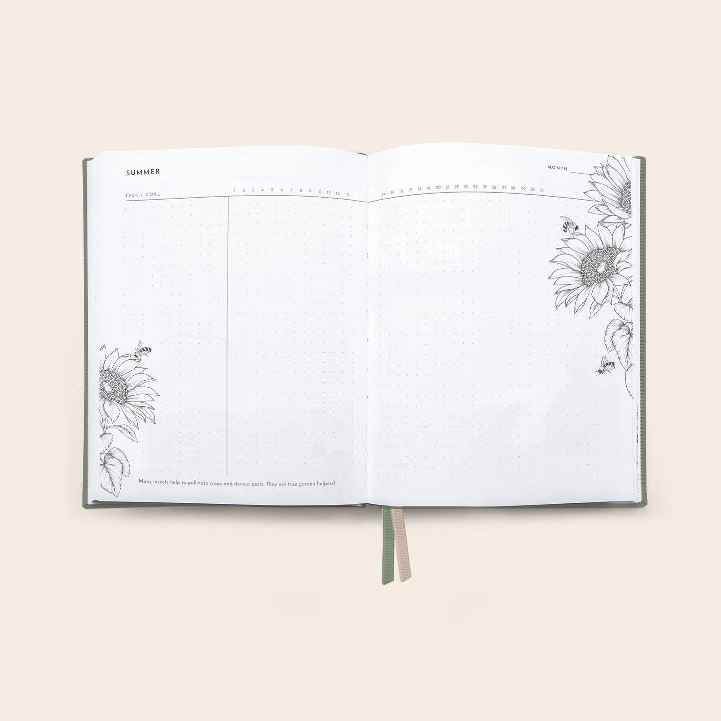Typoflora Planner Grow - Garden | Olive
