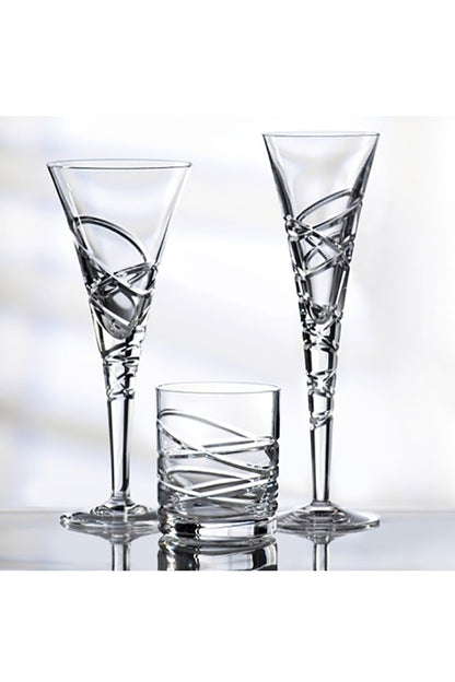 Royal Daulton Saturn Nouveau Crystal Flute Pair
