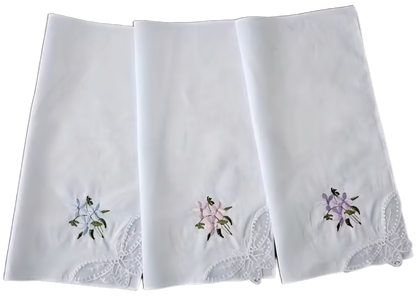 "With Love" 3pc 100% Cotton Hankerchiefs