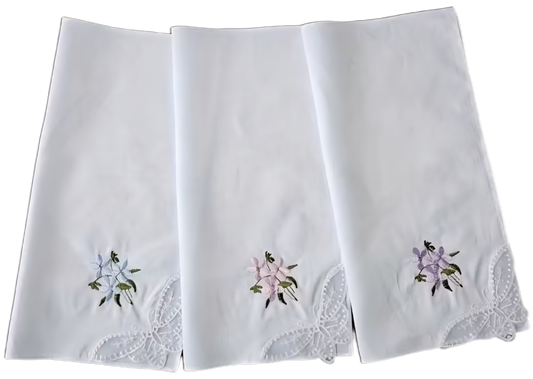 "With Love" 3pc 100% Cotton Hankerchiefs