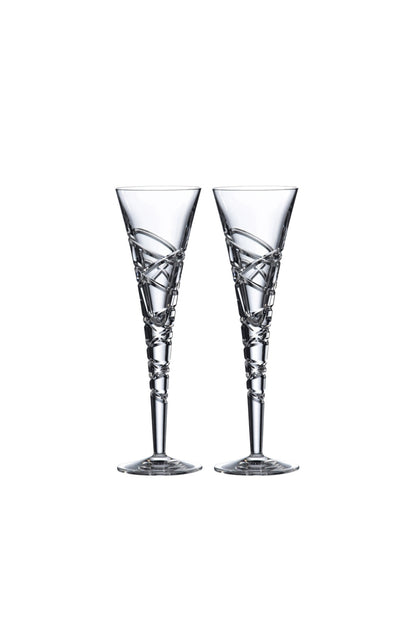 Royal Daulton Saturn Nouveau Crystal Flute Pair